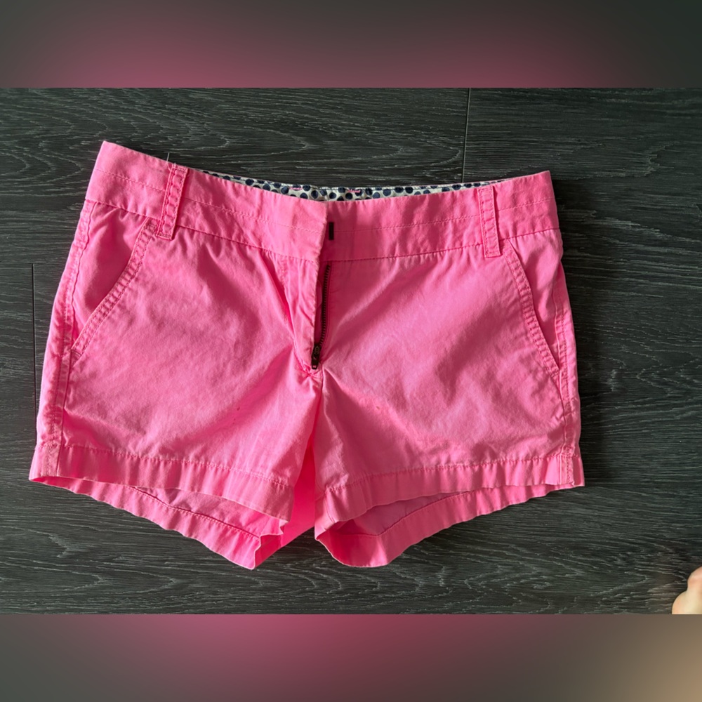 J. Crew Bright Pink Women's Broken in Chino Shorts Size 2